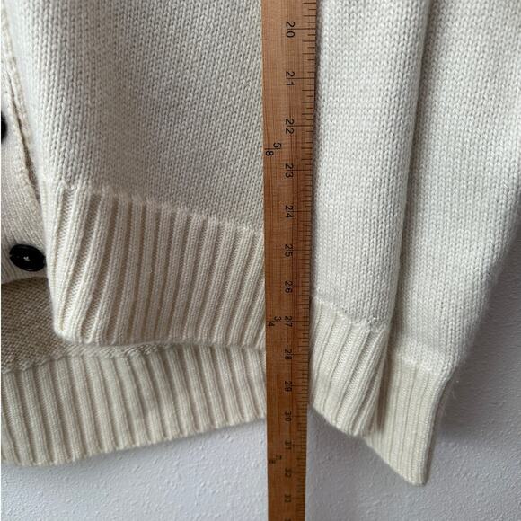 Jil Sander Cream V-Neck Button Long Sleeve Knit Sweater 40 / 8 - Picture 16 of 16